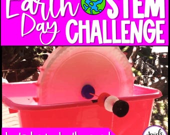 Water Wheel Plans, Stem Challenge,  Earth Day Activities for Kids, Earth Day Activities for Kids Printable, Renewable Energy
