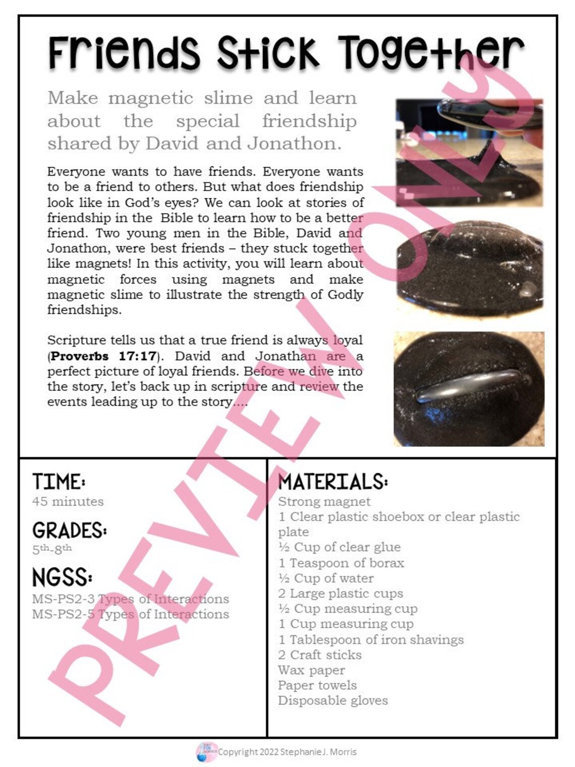 Object Lesson About Friends Object Lesson on Friends - Etsy