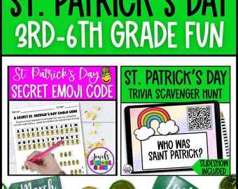 St Patricks Day Activities  St Patricks Day Fun St Patricks Day Set  St Patricks Day Trivia  St Patricks Day Triviagame Secret Code Puzzle