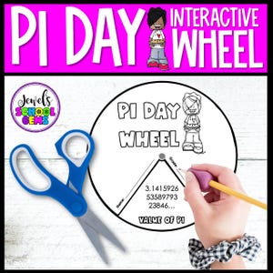 Pi Day-activiteiten Pi Day Ambachten Pi Day Digitale Pi Day Download Pi Day Kleurplaten Knippen en plakken