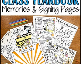End of Year Memory Book, End of Year Activities, End of Year Activities Craft, Elementary End of Year Memory Book