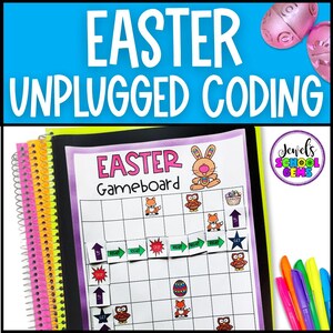 Paasactiviteiten, paasactiviteiten voor kinderen, problemen oplossen voor kinderen, Unplugged Coding voor kinderen, Unplugged Coding-werkbladen