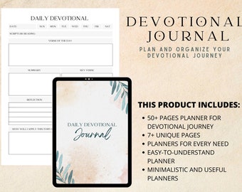 Bible Devotional Journal for Woman, Christian Women Devotional Journal, Digital Daily Devotional Journal, Women’s Daily Devotional Journal