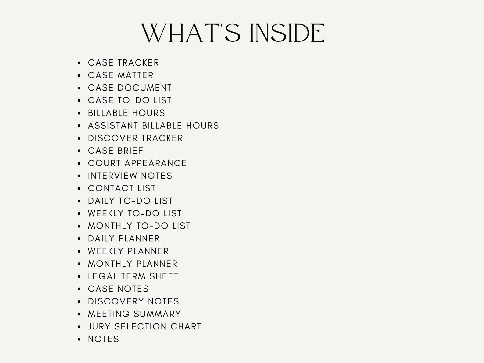 Litigation Binder, Case Management, Paralegal Litigation Tracker, Legal ...