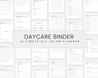 Daycare Binder Printable, Childcare Planner & Registration Form, Babysitting Packet, Daily Log, Intake Sheet, Enrollment Documents