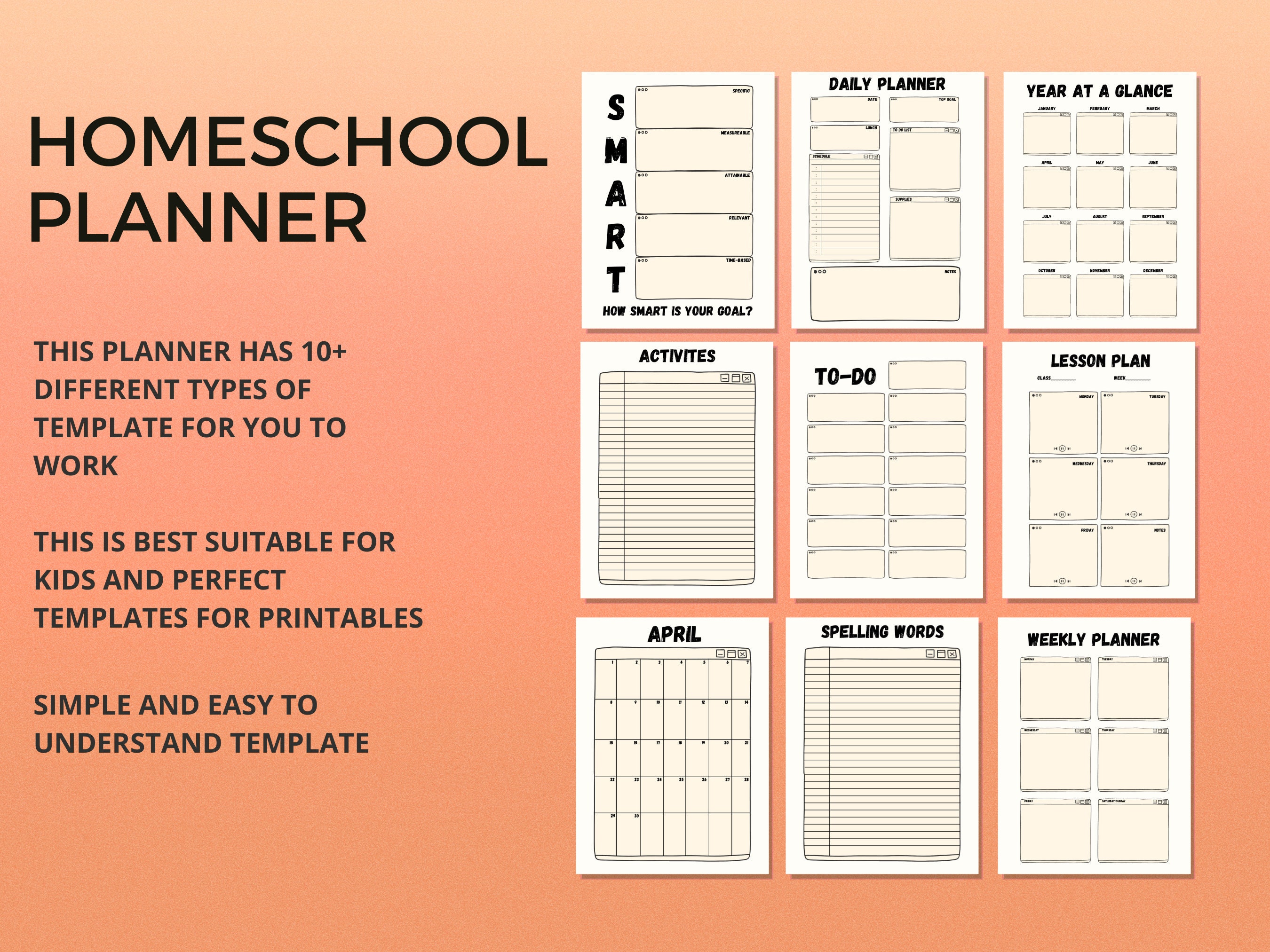Digital Homeschool Planner, Printable Homeschool Planner, Best ...