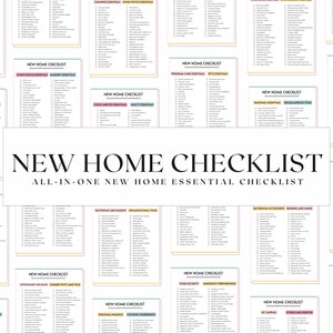 New Home Checklist, New Home Essentials Checklist, New House Checklist, Home Binder, Home Checklist, New Household Checklist, Checklist PDF