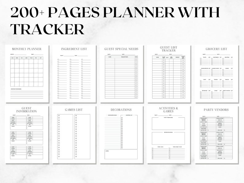 Printable Party Planner Checklist, the Perfect Party Planner, Party