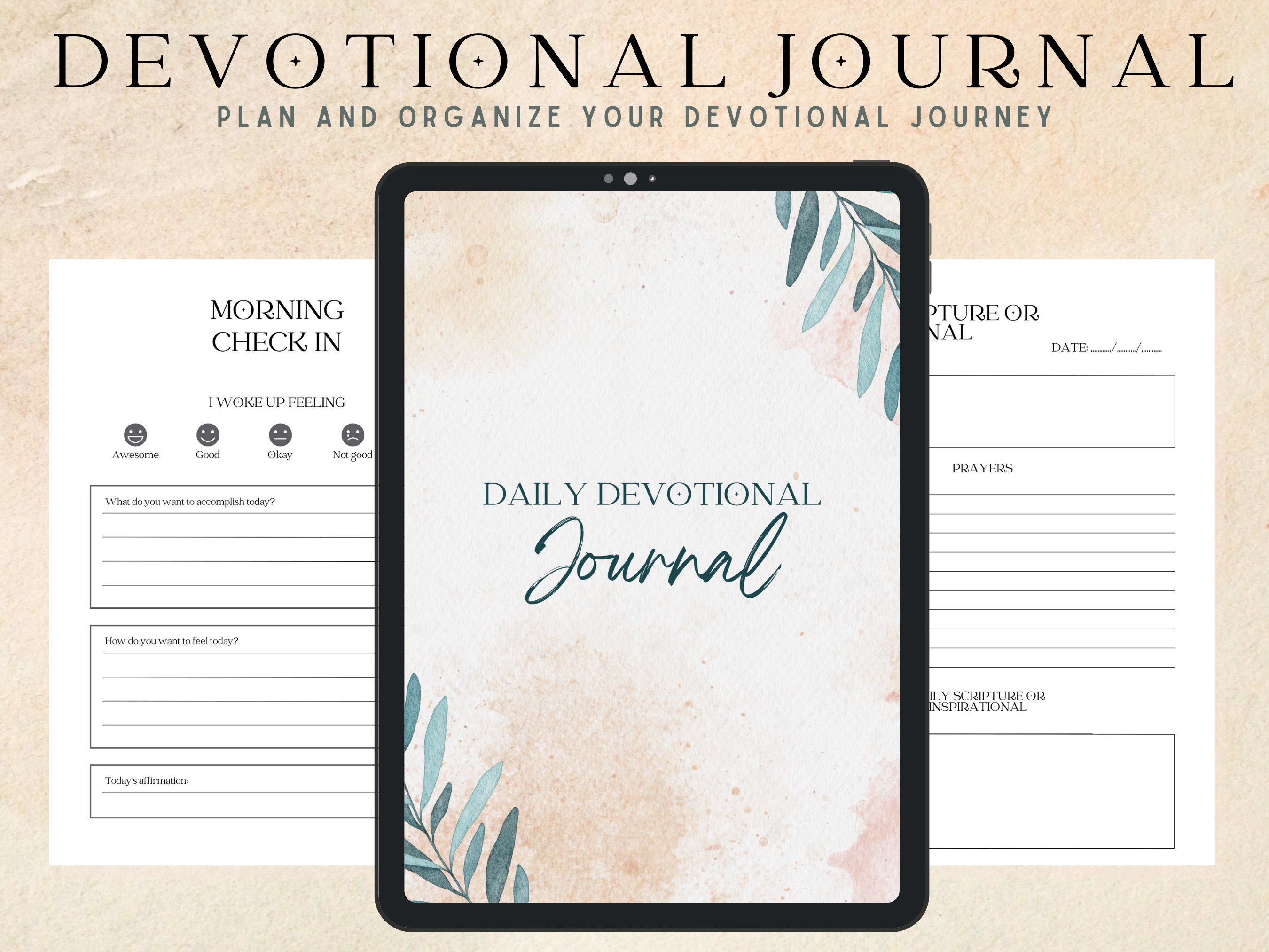 Digital Daily Devotional Journal, Womens Daily Devotional Journal