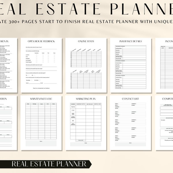 ULTIMATE Real Estate Planner, Real Estate Business Planner, Real Estate Agent Tracker | Real Estate Marketing | New Real Estate Agents | PDF