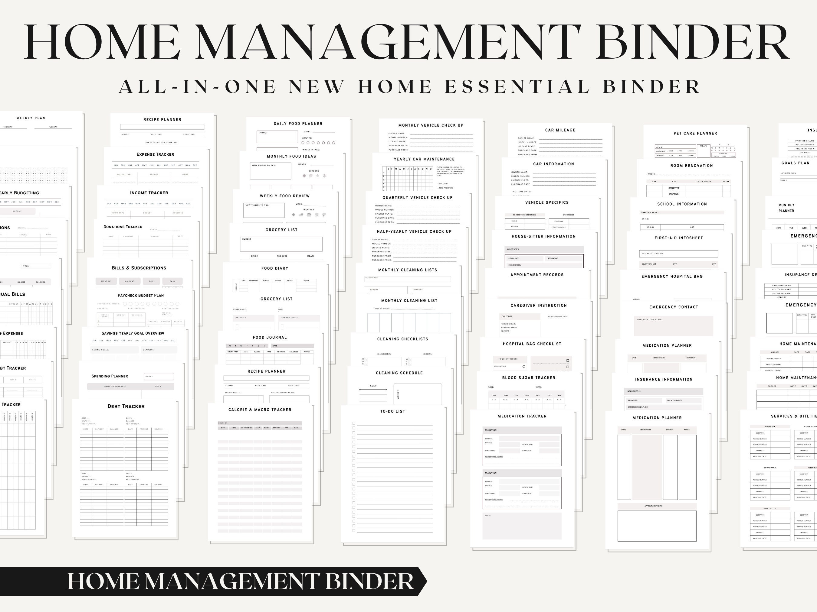 Ultimate Home Management Binder, Home Binder, Home Management Family Binder, Home Management Binder, Home Organization, Home Maintenance