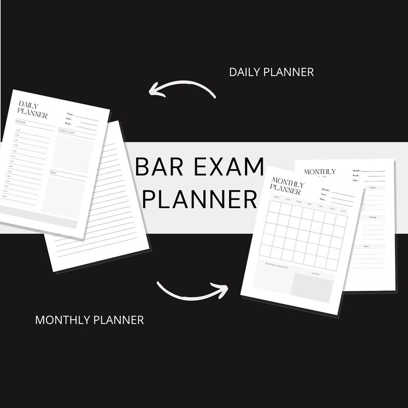 Bar Exam Planner & Study Tracker | Law Student Bar Prep, Legal Study ...