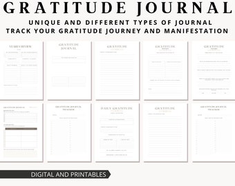 Gratitude Journal | 5 Minute Journal | Mindfulness Journal | Gratitude Jar | Morning Journal | Wellness Journal | Self Care Journal