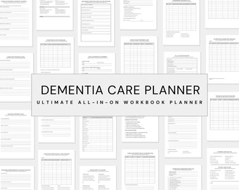 Demenz Pflege Planer Printable, Pflegeplaner & Tagebuch, Alzheimer Checkliste, Pflegetagebuch, Pflegeplaner