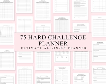 75 Hard Challenge Journal, Fitness Streak Tracker, Tägliches Diet Workout Log, Fortschritt Fotoblätter, Printable Gewohnheit Planer Set