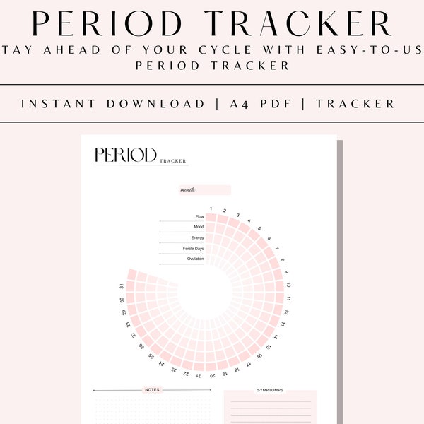Period tracker, Period Tracker Printable, Personal Period Tracker, Journaling Period Tracker, Period Tracker Planner, Cyclic Journal
