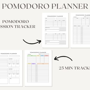Pomodoro Planner, Pomodoro Timer, Pomodoro Tracker, Study Session ...