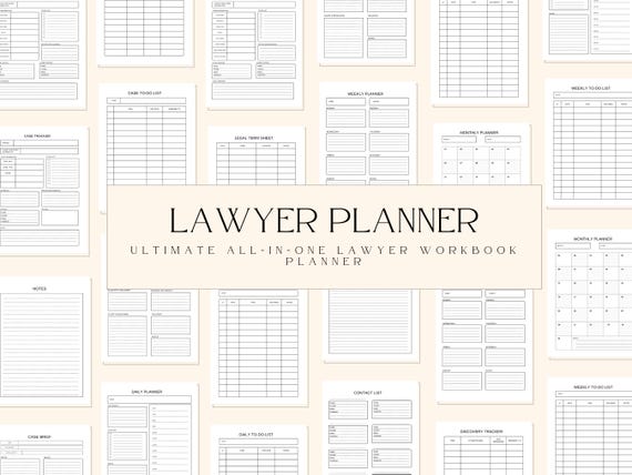 Lawyer Planner, Lawyer Organizer, Paralegal Case Tracker, Legal Tracker, Attorney Tracker, Court Organization, Attorney Case Management