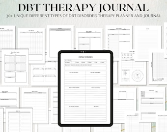 DBT Workbook, DBT Therapy Journal, DBT Skills, Therapy Worksheet, Counselling Resources, Therapy Tools, Mental Health Printable, Therapy