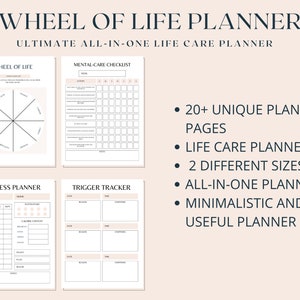 Wheel of Life Planner Printable, Daily Wheel of Life, Life Balance ...