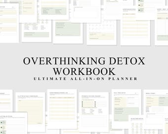 Arbeitsbuch zur Überwindung von Grübeleien, Leitfaden zur Bewältigung von Grübeleien, Tagebuch zur Linderung von Fixierungen, Neustart nach dem Bedürfnis nach Bestätigung, Planer für einen ruhigen Geist bei Angstzuständen