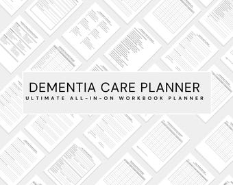 Dementia Care Planner, Alzheimers Caregiver Binder, Elder Logbook, Memory Tracker, Nursing Journal, Checklist, Senior Guide