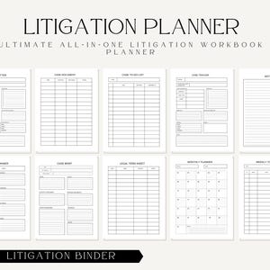 Litigation Binder, Law Firm Planner, Paralegal Litigation Tracker, Legal Case Manager, Litigation Tracker, Legal Case, Paralegal Planner
