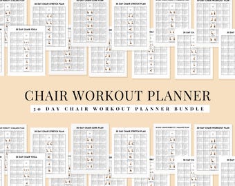 30 Day Chair Workout Chart, Chair Yoga Seniors, Easy Chair Workout, 30 Day Chair Stretch, Seated Workout, Chair Workout, Chair Yoga Guide