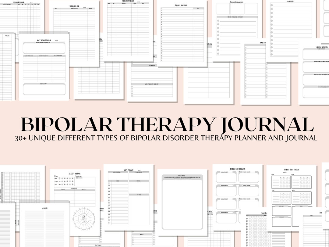 Bipolar Disorder Therapy Journal, Therapy Journal, Anxiety Journal ...