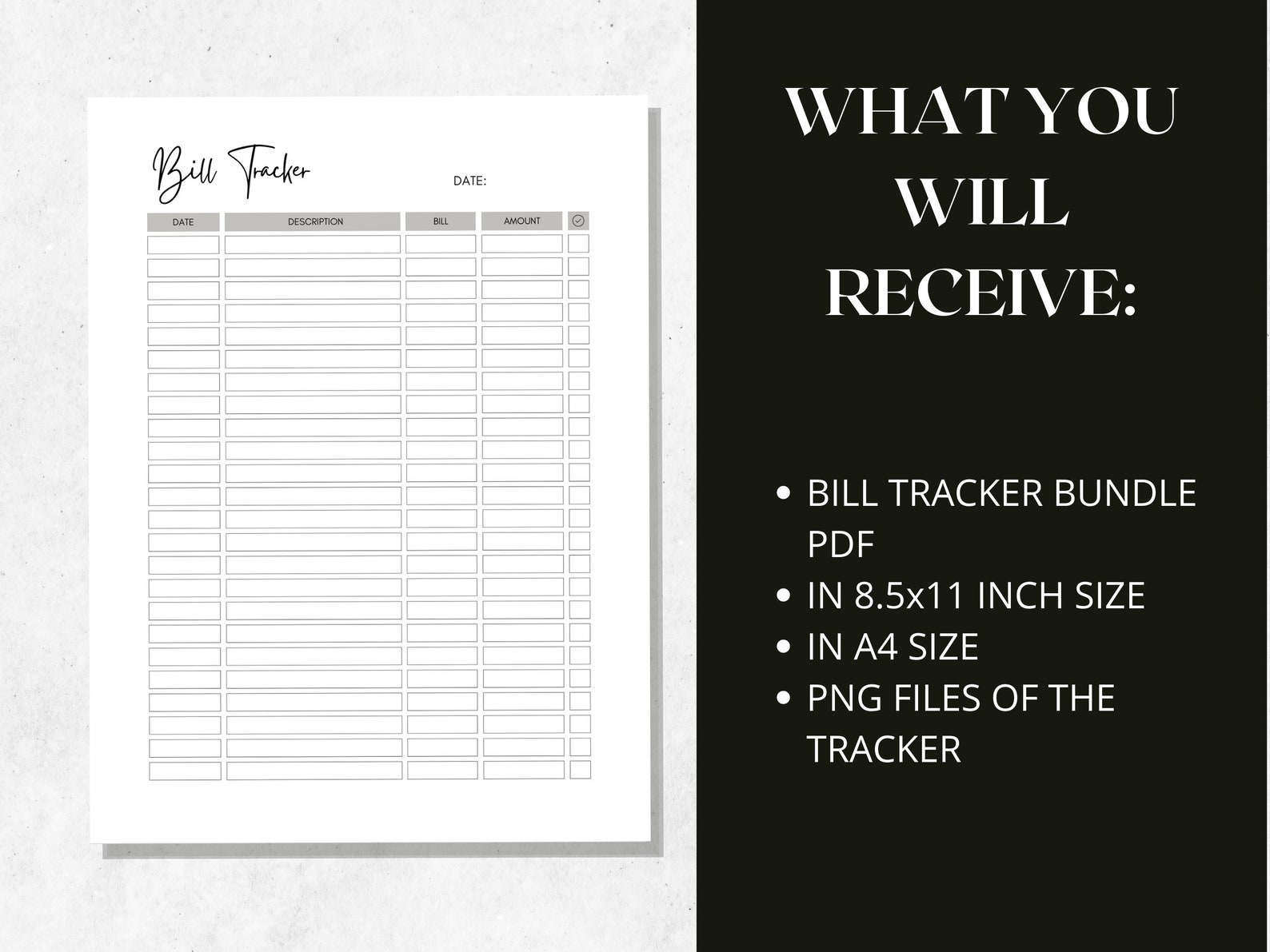 Bill Tracker BUNDLE Bill Payment Tracker, Monthly Bill Tracker ...