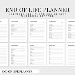 End of Life Planner, When I Die Planner, Emergency Binder, Estate Planning, Important Document Organizer, Just in Case Planner, Legacy Plan