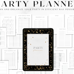 Party Planner, Party Planner Printable, Party Planner Checklist, Event Planner Book, Budget and Event Planner, Event Planner Calendar Plan