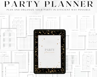 Planejador de festas, planejador de festas para impressão, lista de verificação do planejador de festas, livro do planejador de eventos, orçamento e planejador de eventos, plano de calendário do planejador de eventos