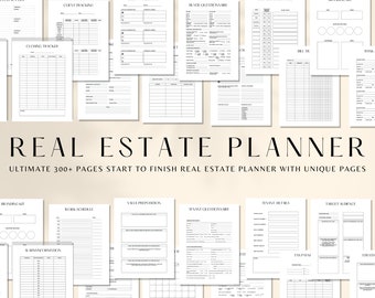 Real Estate Planner, Real Estate Business Planner, Real Estate Agent Tracker | Real Estate Marketing | New Real Estate Agents | PDF Planner