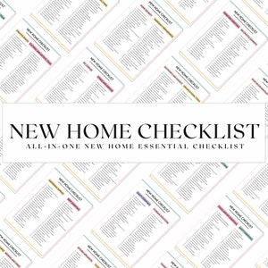New Home Checklist, New Home Essentials Checklist, New House Checklist, Home Binder, Home Checklist, New Household Checklist, Checklist PDF