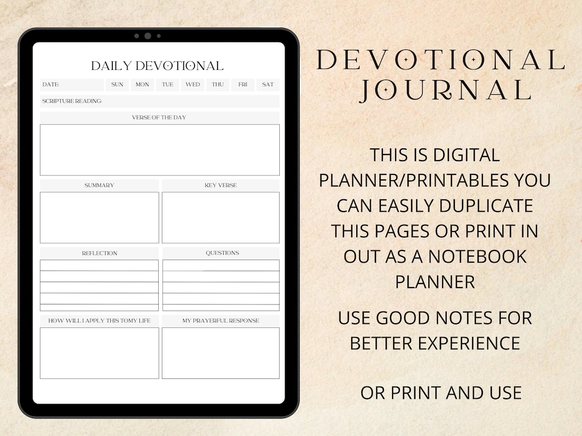 Bible Devotional Journal for Woman Christian Women Devotional Journal