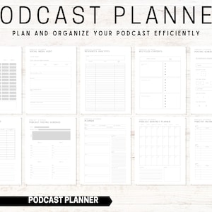 ULTIMATE Podcast Planner BUNDLE, Podcast Script, Podcast Checklist, Podcast Planner, Podcast Templates, Podcast Worksheet, Content Planner