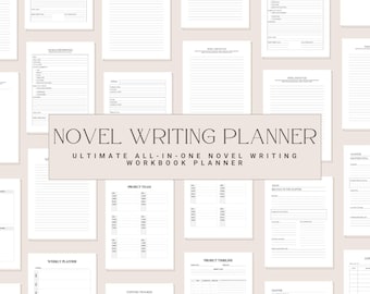 Novel Planner, Fiction Writing Planner, Writers Workbook, Book Series Planner, Novel Writing Plan, Story Planning, Writing Tracker