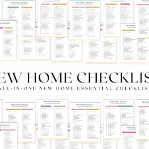 New Home Essentials Checklist, New Home Checklist, Home Checklist, Home Binder, Moving Checklist, Apartment Checklist, First Home Checklist