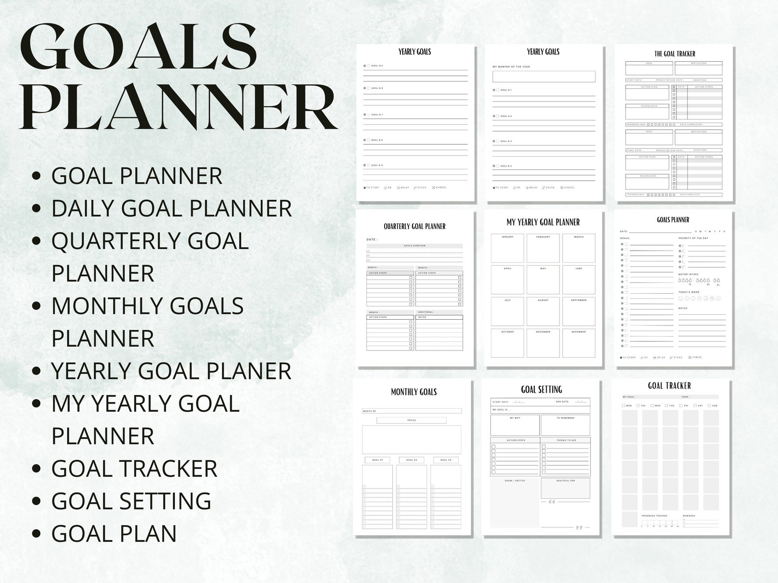 Goal Planner Goal Planner Printables Daily Goal Planner - Etsy