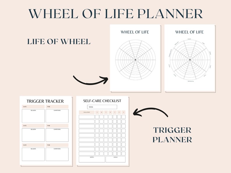 Wheel of Life Planner Printable, Daily Wheel of Life, Life Balance ...