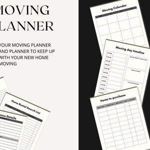 Image showcasing Moving Planner, Moving Checklist, Moving Binder, Moving Gift, Moving ...