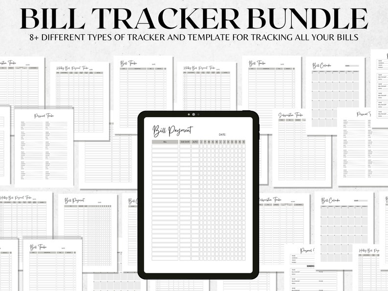 Bill Tracker BUNDLE | Bill Payment Tracker, Digital Bill Payment ...