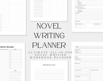 Novel Writing Planner, Novel Writing Digital Planner, Writing, Novel Planner, Author Planner, Fiction Writing Planner, Novel Writer Gift