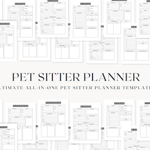 Plantilla de guía para cuidadores de mascotas, instrucciones para cuidadores de perros imprimibles, lista de verificación para el cuidado de mascotas, instrucciones para cuidadores de perros / plantilla imprimible para cuidadores de mascotas