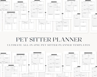 Pet Sitter Guide Template, Printable Dog Sitter Instructions, Pet Care Checklist, Dog Sitter Instructions | Printable Pet Sitter Template