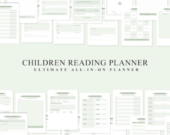Leseplaner für Kinder zum Ausdrucken, Kinderbuch-Tracker (PDF), Lesetagebuch, Buchberichtsformulare, Genre-Bingo, Sternebewertungstabelle
