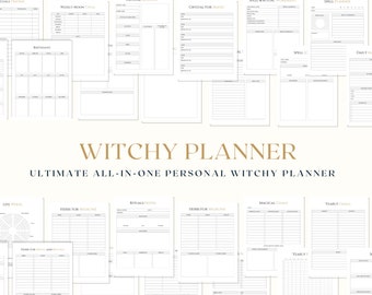 Ultimate Witchy Planner, Witch journal, Witchy planner, Tarot journal, Gothic Planner, Astrology planner, Grimoire Journal, Witch Planner