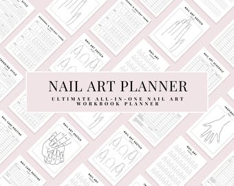 Nail Art Planner, Nail Care Planner, Nail Planner, Nail Art Idea, Nail Planner, Nail Art Printable, Nail Art Practice, Nail Art Template