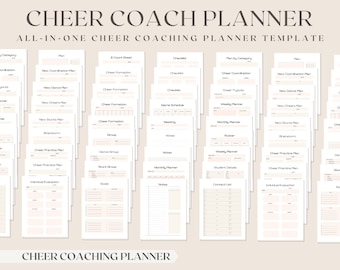 Cheer Coach Planner, Cheer Coach, Coaching Planner, Cheer Season Planner, Cheer Game Planner, Cheer Planner, Cheer Routine Planner